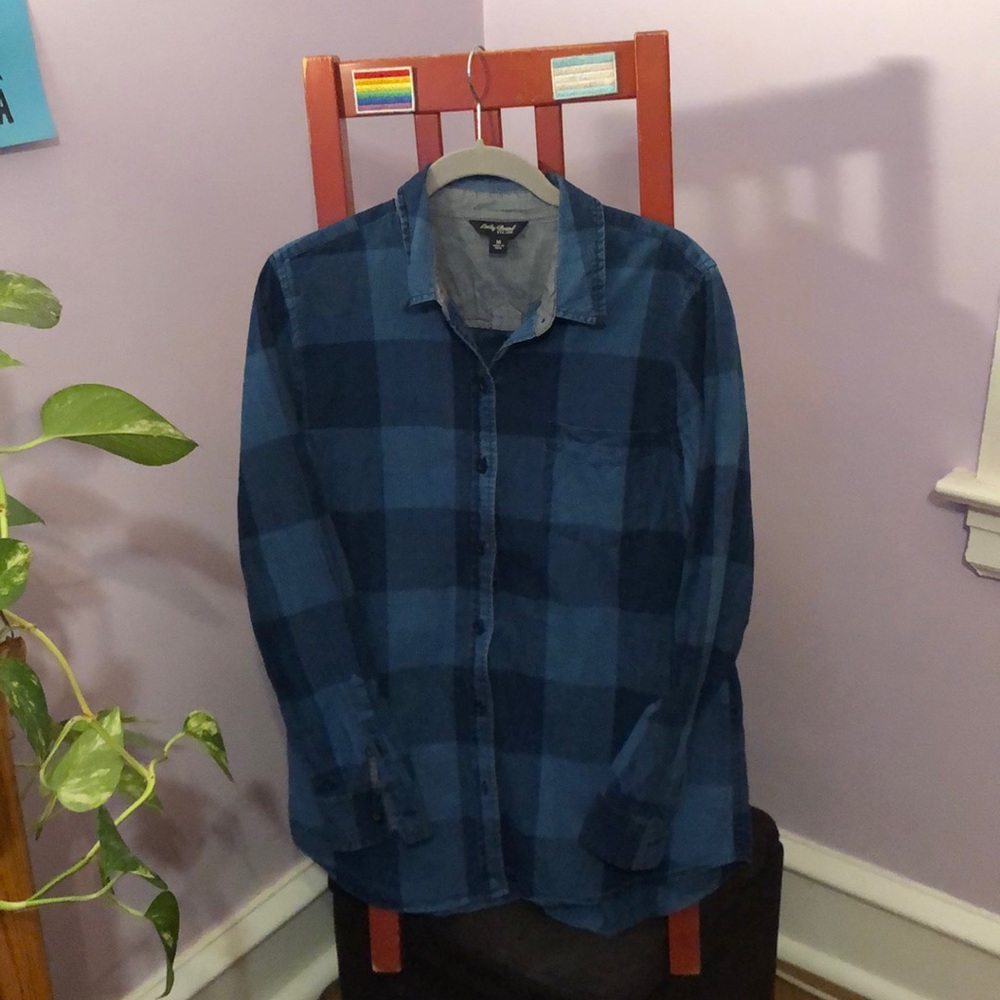 Lucky Brand blue checked shirt